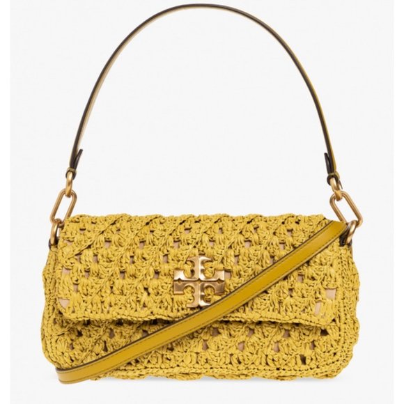 🔥HP🔥NeW! Rare! Tory Burch Crochet Small Flap Shoulder Bag - Picture 4 of 17